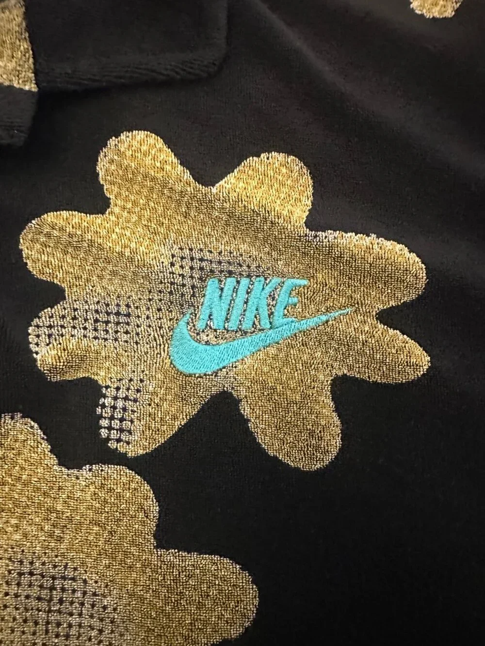 NIKE GOLF - TERRY CLOTH FLORAL PRINT POLO - XXL